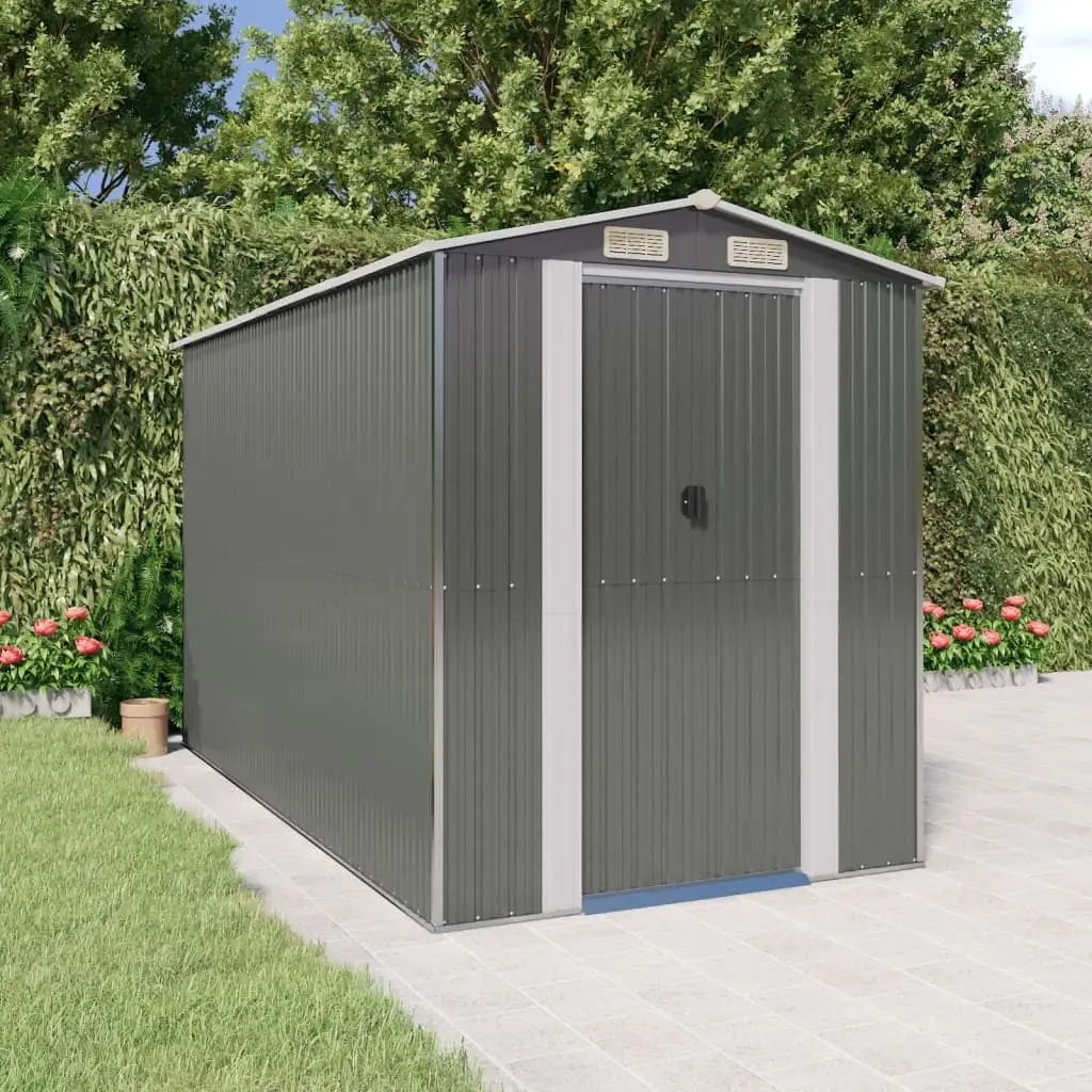 Aibecy Garden Shed Gray 75.6x140.6x87.8 Galvanized Steel