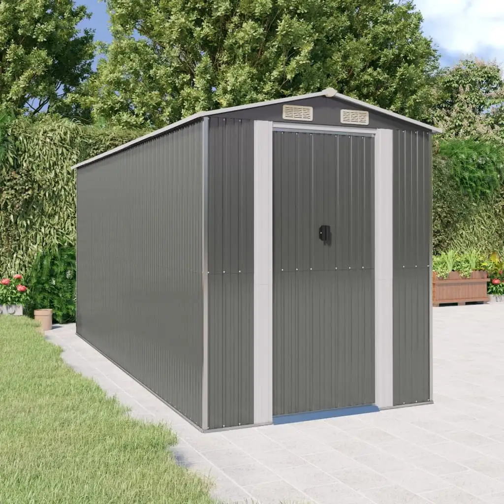 Aibecy Garden Shed Gray 75.6x173.2x87.8 Galvanized Steel