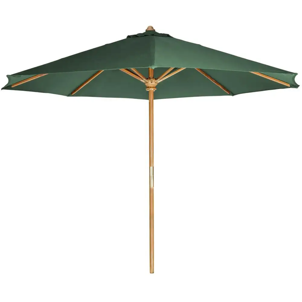 All Things Cedar TU90-G Teak Umbrella