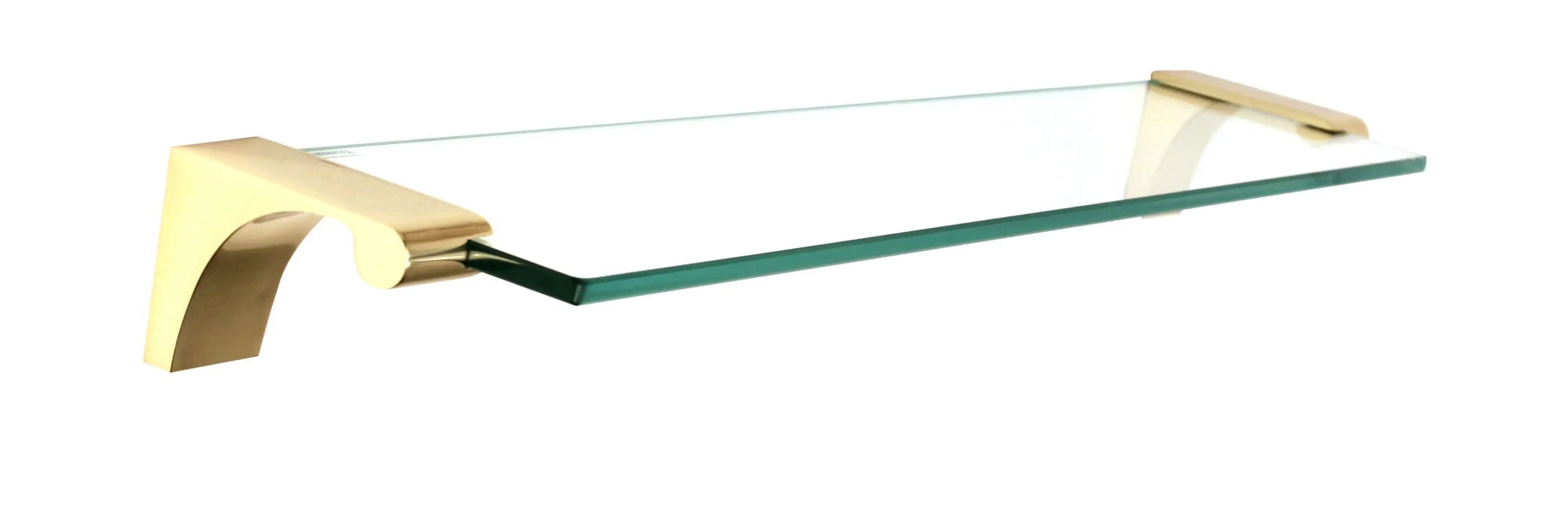 Alno A6850-18 Luna 18 Wide Glass Shelf - Brass