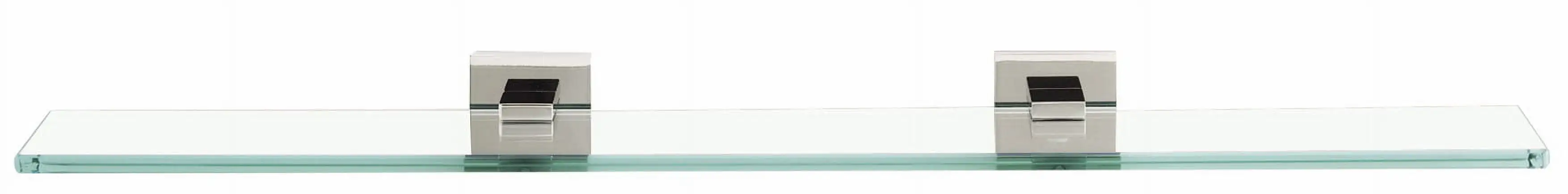 Alno Contemporary II 24 Glass Shelf With Brackets - Polished Chrome