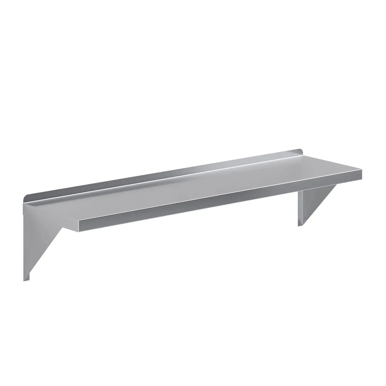 AmGood 12 Width x 48 Length | Stainless Steel Wall Shelf | Square Edge | Metal Shelving | Heavy Duty | Commercial Grade | Wall Mount | NSF Certified