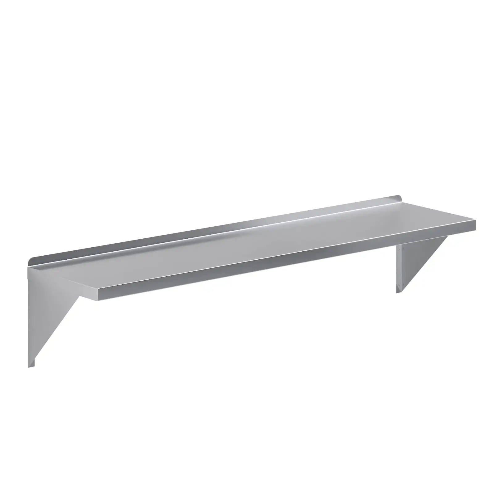 AmGood 14 Width x 60 Length | Stainless Steel Wall Shelf | Square Edge | Metal Shelving | Heavy Duty | Commercial Grade | Wall Mount | NSF Certified