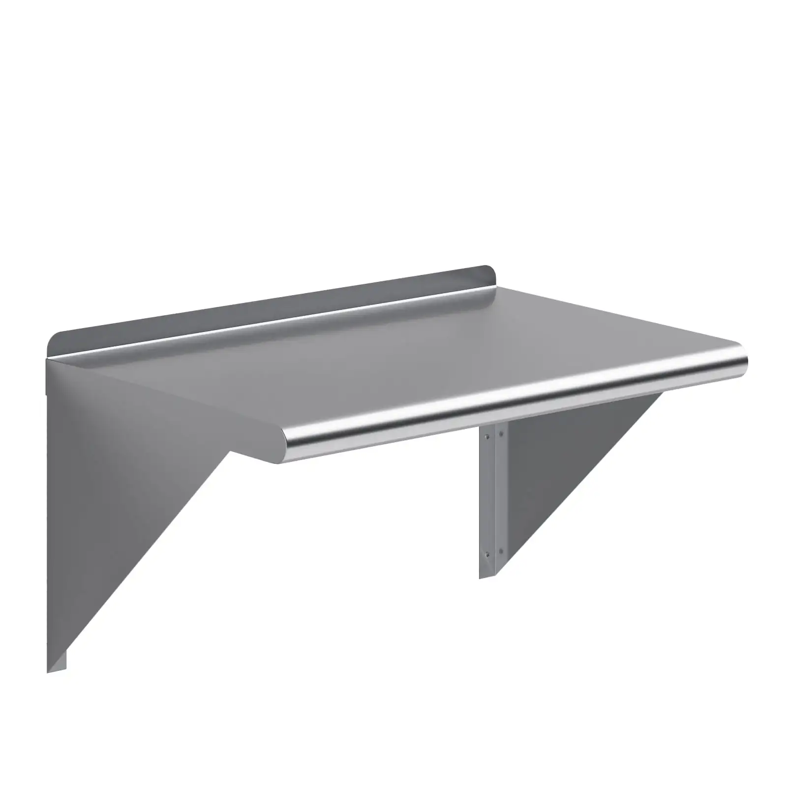 AmGood 24 Long x 16 Deep Stainless Steel Wall Shelf | NSF Certified | Appliance & Equipment Metal Shelving | Kitchen. Restaurant. Garage. Laundry. Utility Room