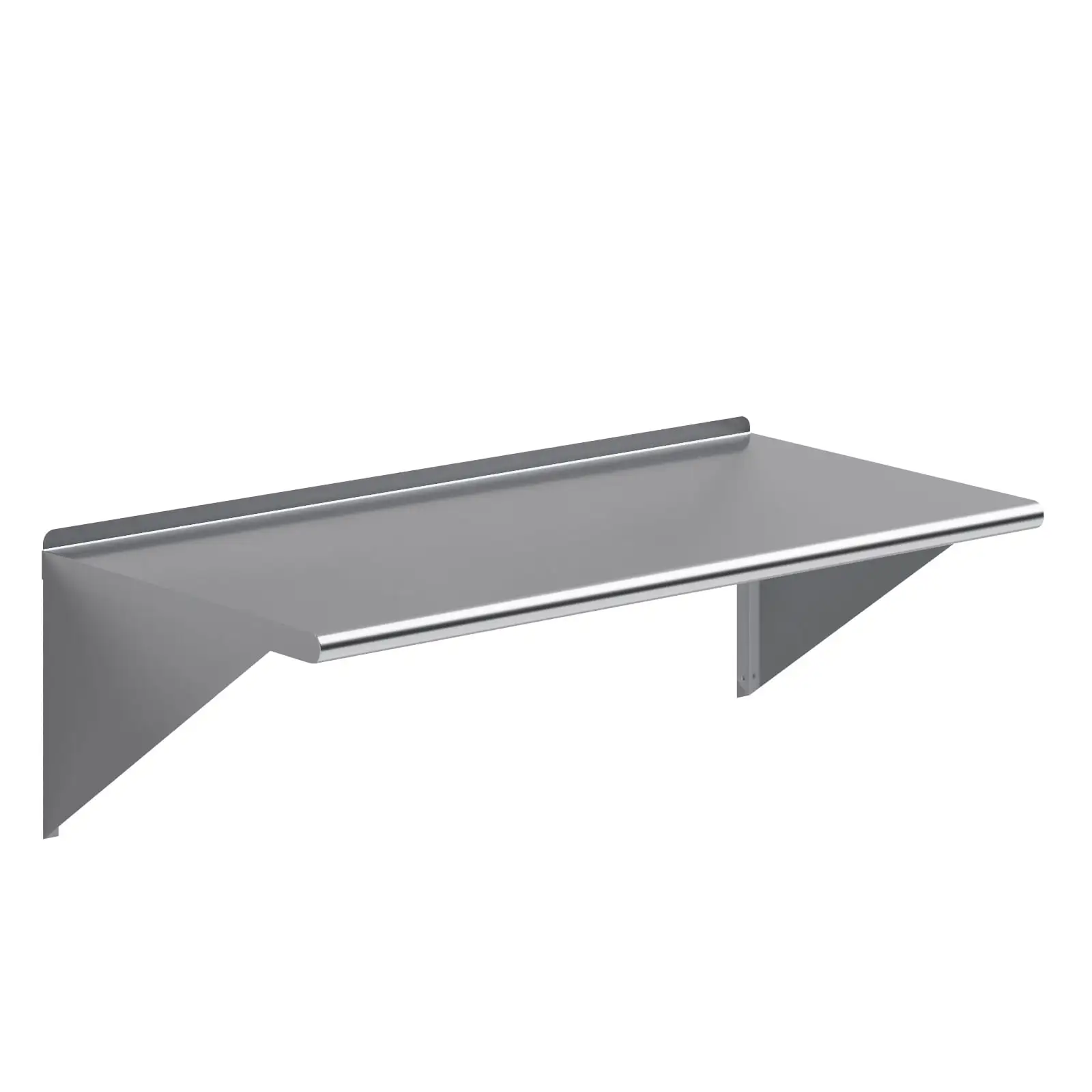 AmGood 48 Long x 24 Deep Stainless Steel Wall Shelf | NSF Certified | Appliance & Equipment Metal Shelving | Kitchen. Restaurant. Garage. Laundry. Utility Room