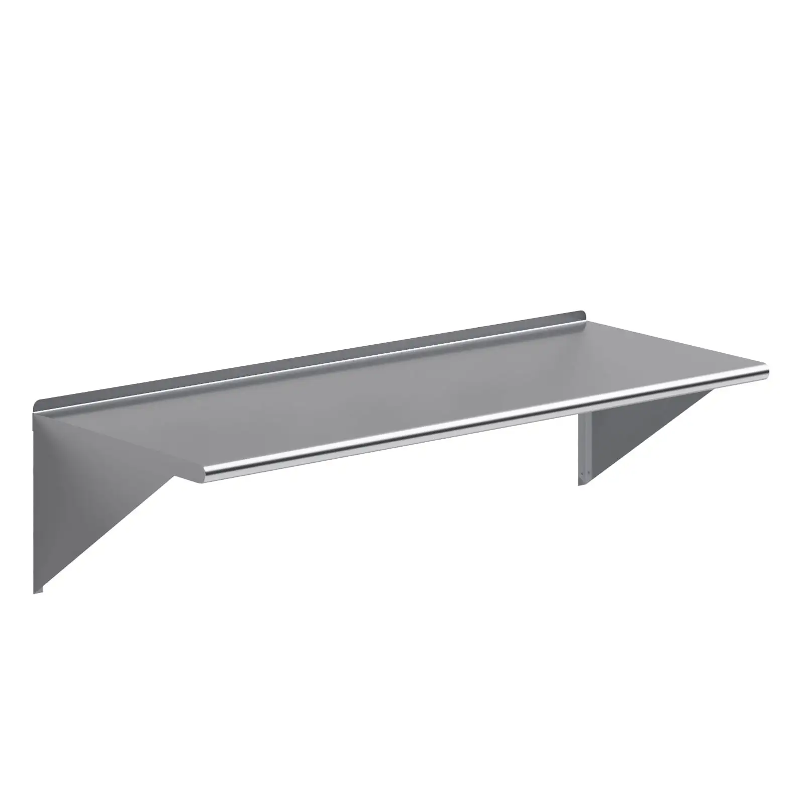 AmGood 60 Long x 24 Deep Stainless Steel Wall Shelf | NSF Certified | Appliance & Equipment Metal Shelving | Kitchen. Restaurant. Garage. Laundry. Utility Room