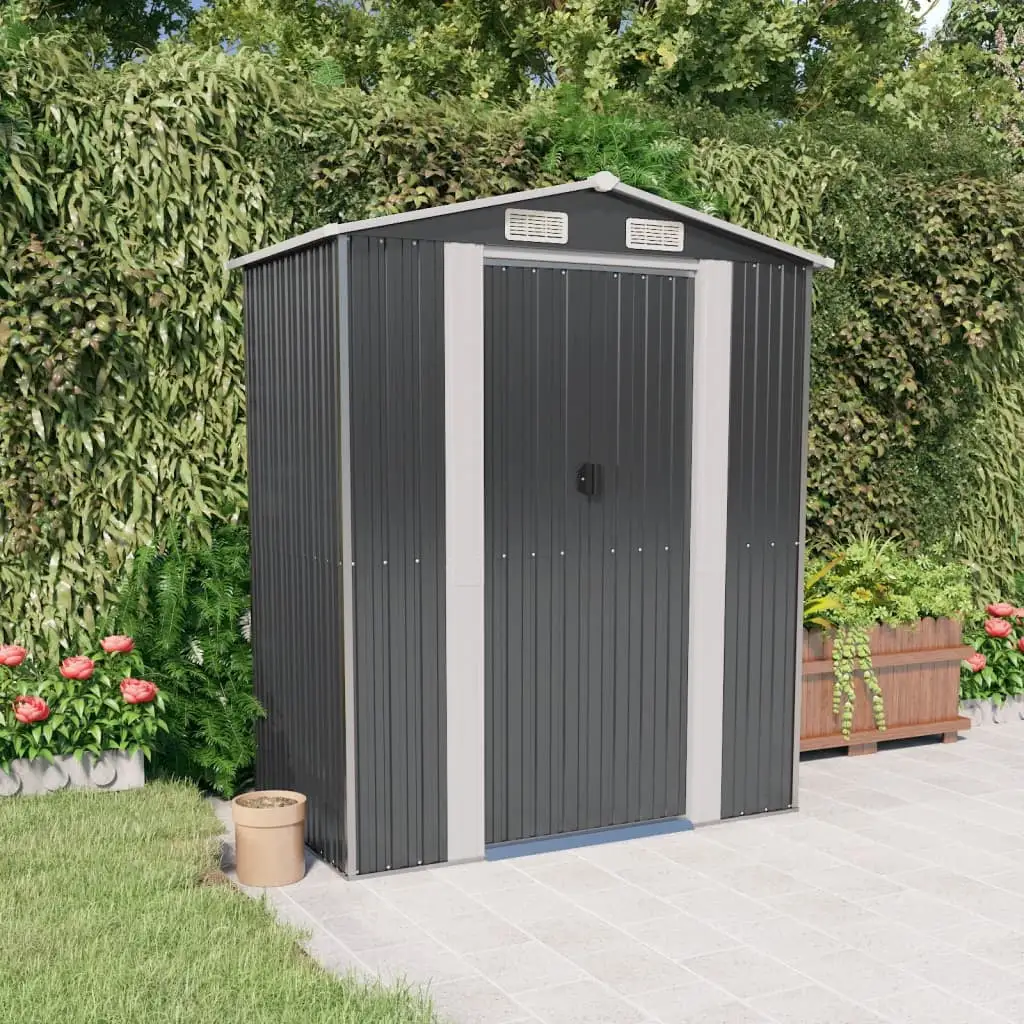 Andoer Garden Shed Anthracite 75.6x42.5x87.8 Galvanized Steel