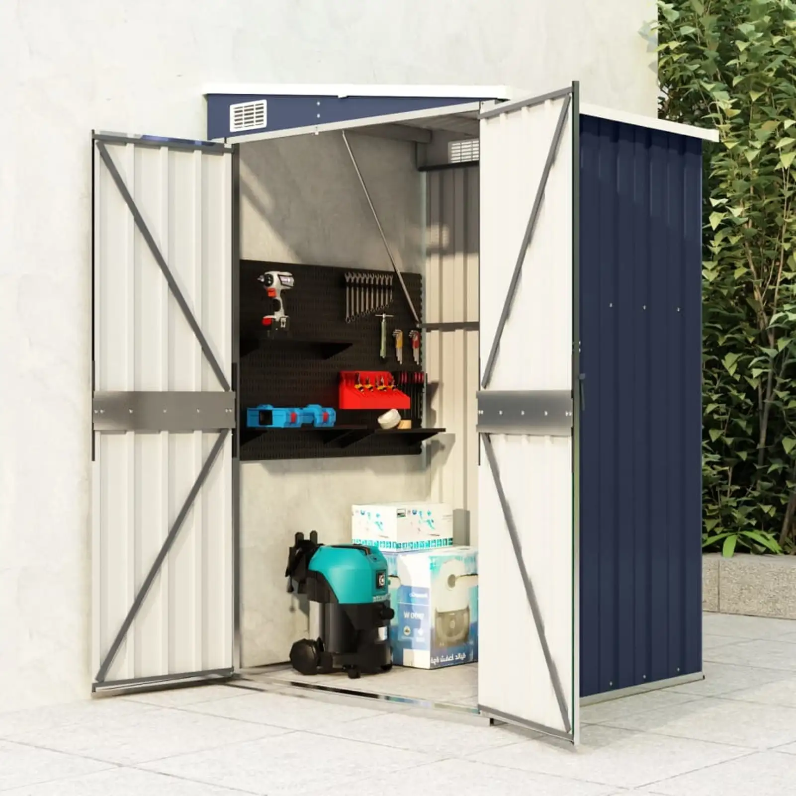 Andoer Wall-mounted Garden Shed Anthracite 46.5x39.4x70.1 Steel