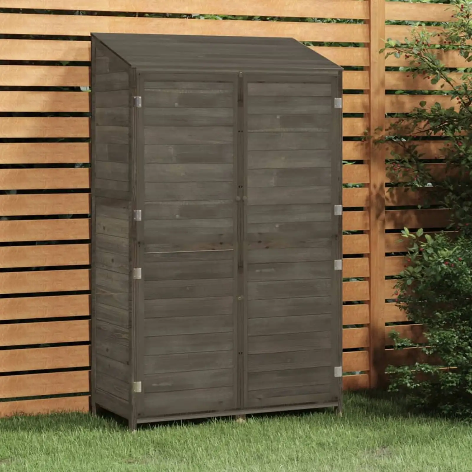 Anself Garden Shed Anthracite 40.2x20.5x68.7 Solid Wood Fir