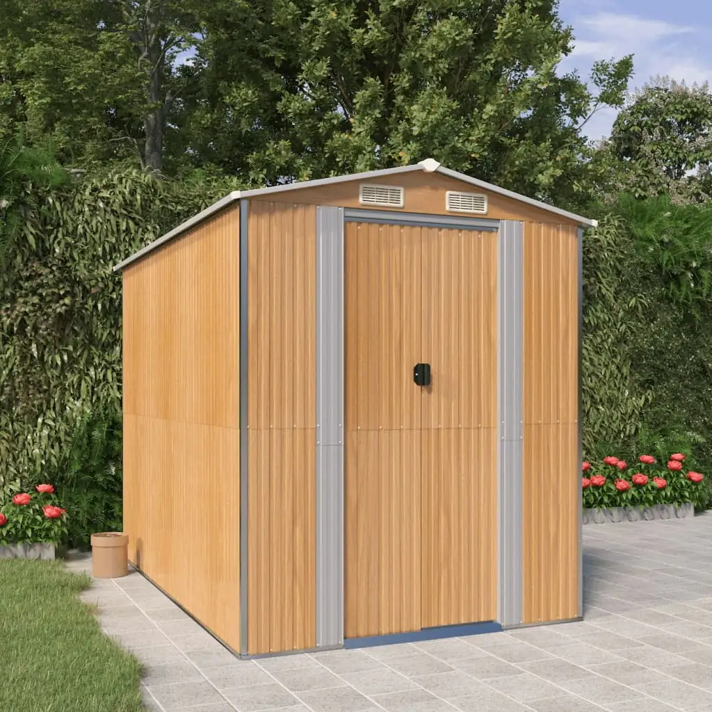 Anself Garden Shed Brown 75.6x107.9x87.8 Galvanized Steel