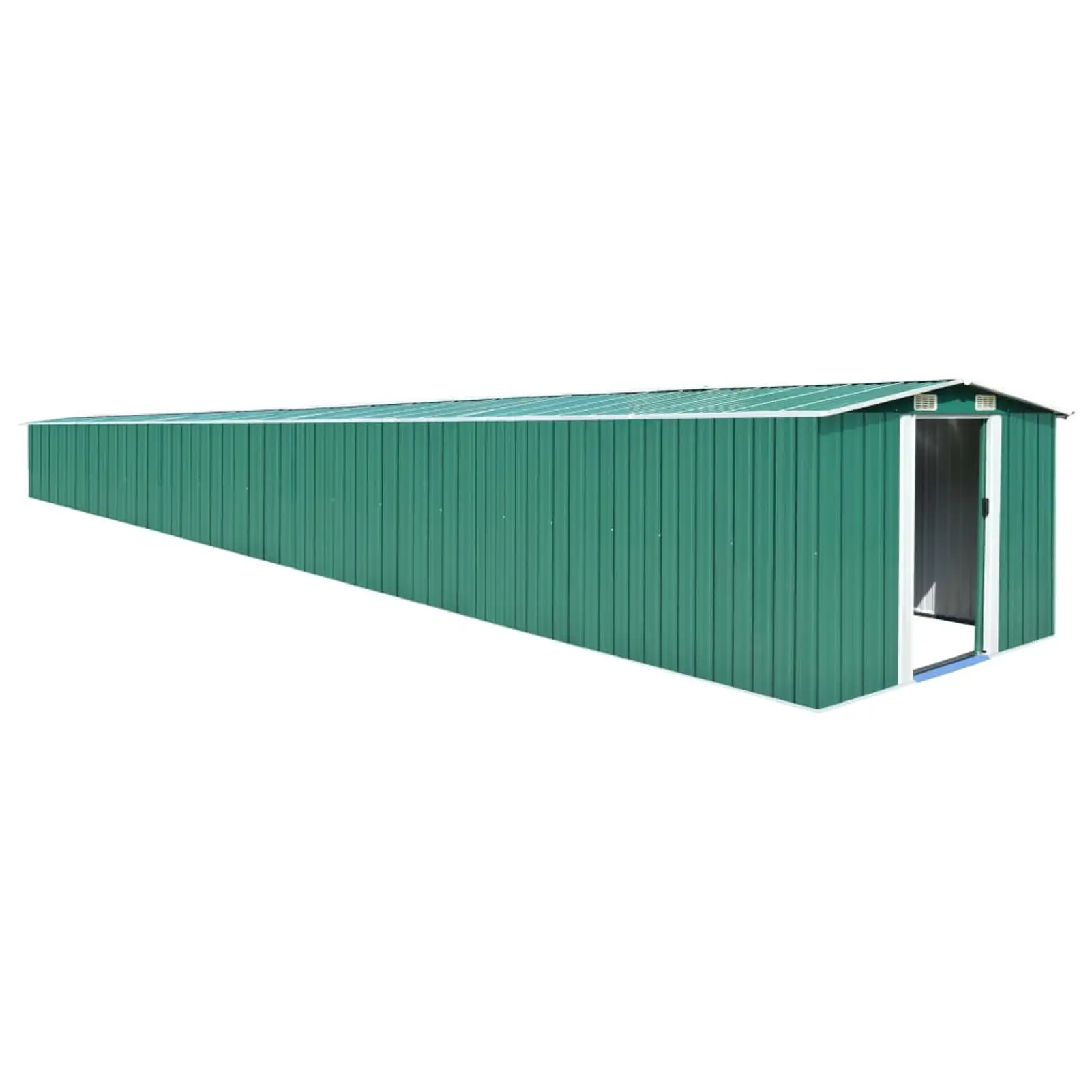 Anself Garden Shed Green 101.2x389.8x71.3 Galvanized steel