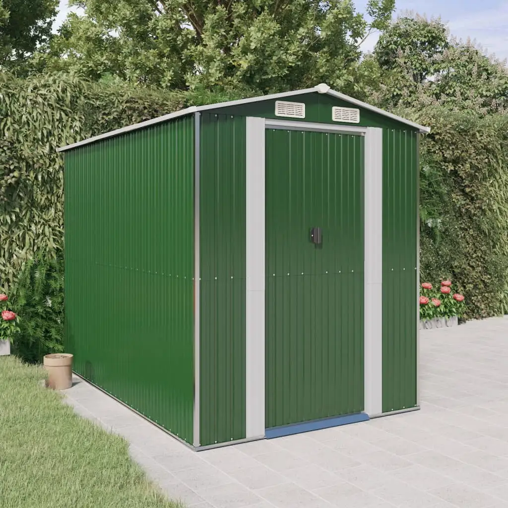 Anself Garden Shed Green 75.6x107.9x87.8 Galvanized Steel