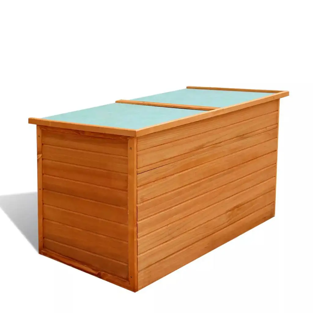 Anself Garden Storage Box Fir Wood Storage Container Deck Box Garden Tool Organization for Patio. Lawn. Poolside. Backyard. Outdoor Furniture 49.6 x 28.3 x 28.3 Inches (L x W x H)