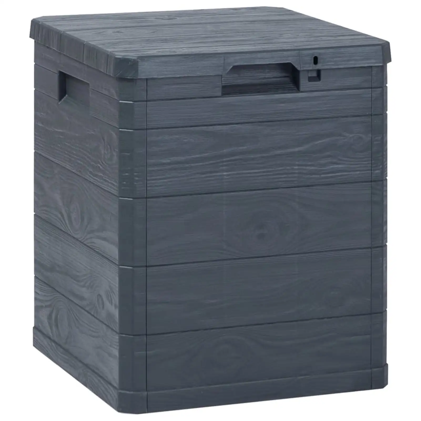 Anself Garden Storage Deck Box Plastic 23.8 Gal Lockable Garden Container Cabinet Toolbox for Patio. Lawn. Poolside. Backyard Outdoor Furniture 16.7 x 17.3 x 19.7 Inches (W x D x H)