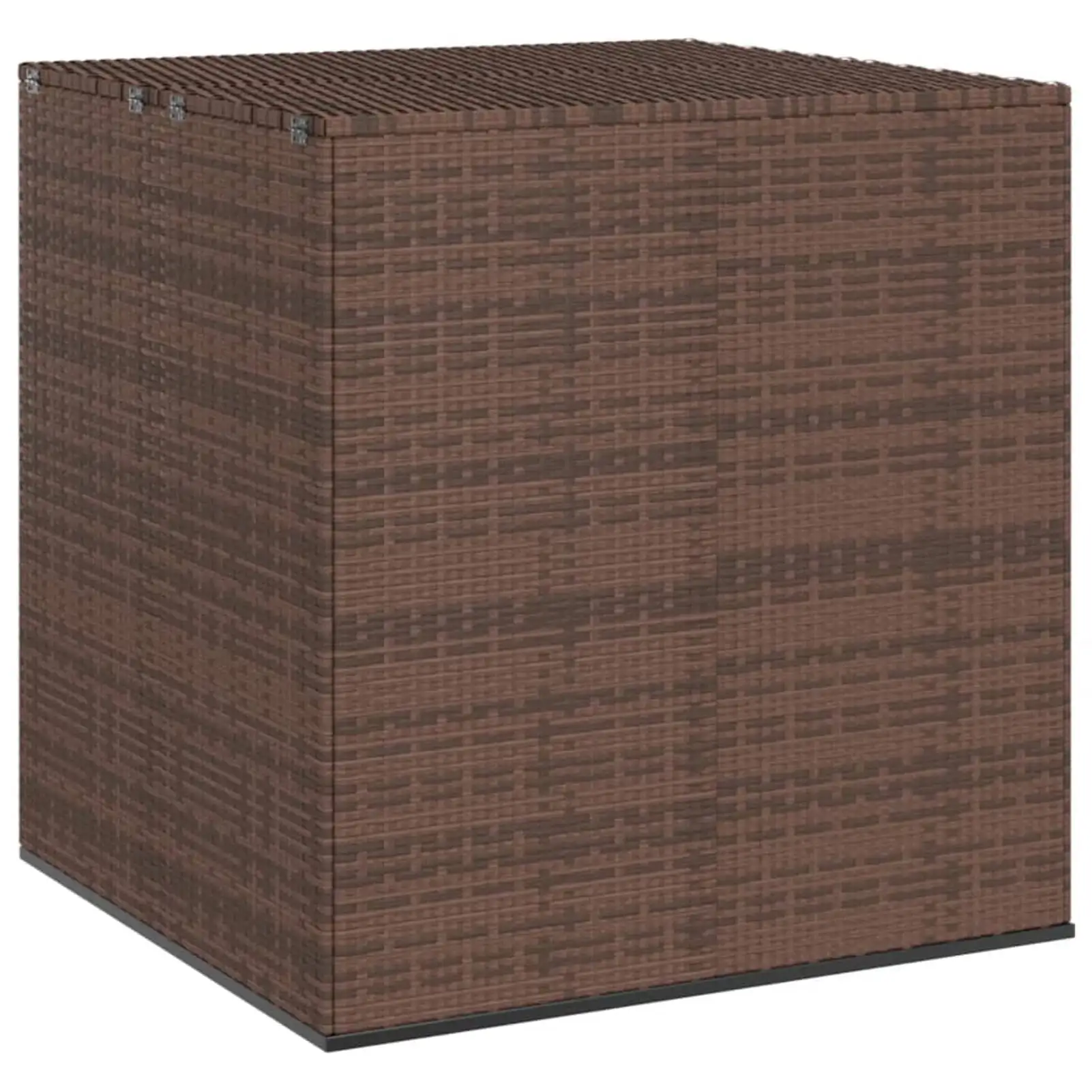 Anself Patio Cushion Box Brown PE Rattan Garden Storage Deck Box Storage Container for Patio. Lawn. Poolside. Indoor 39.4 x 38.4 x 40.9 Inches (L x W x H)