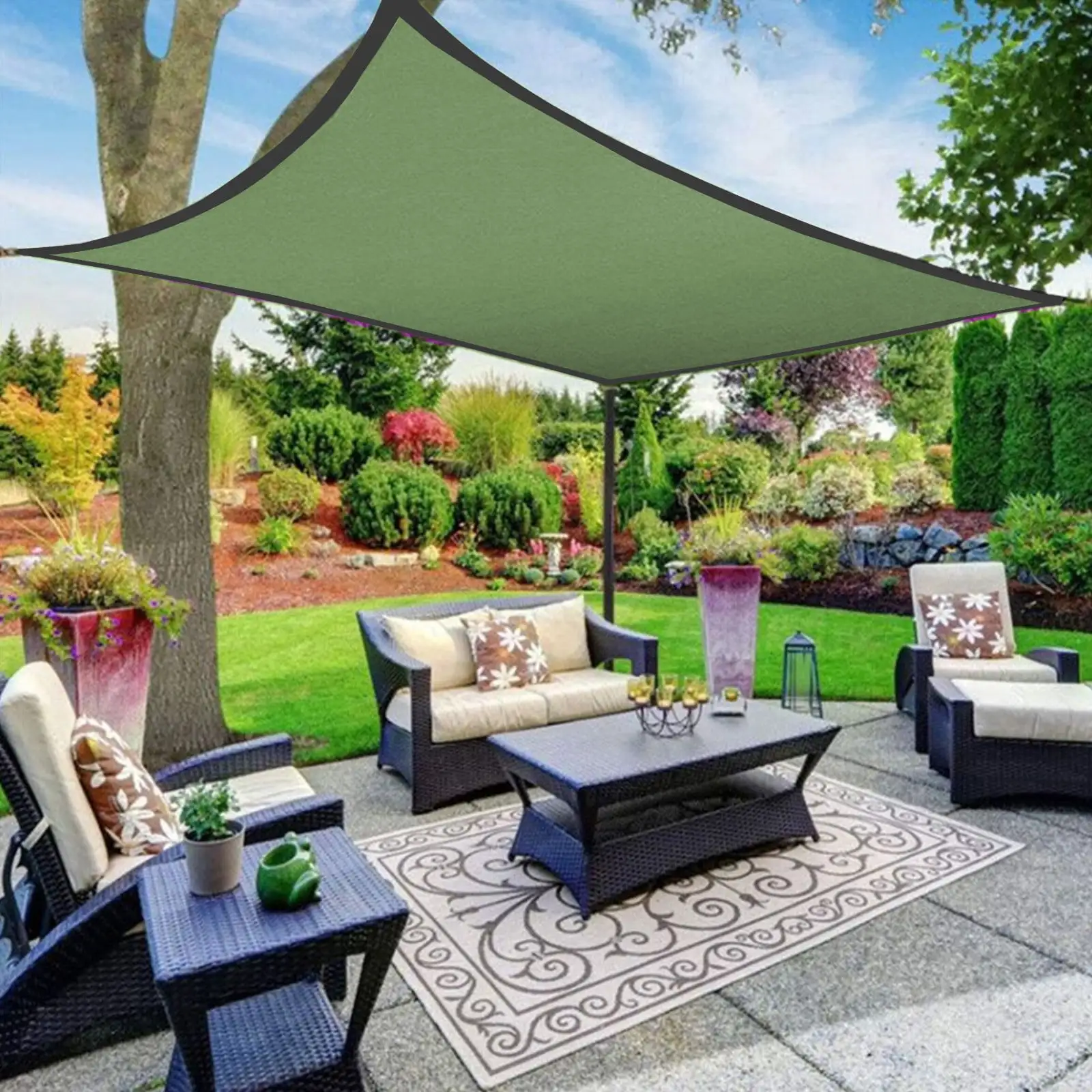 Apmemiss Spring Decor Clearance 78.7 X 118 Inch Four Sided Shade Sails UV Block for Terrace Garden Outdoor Facilities Overstock Deals