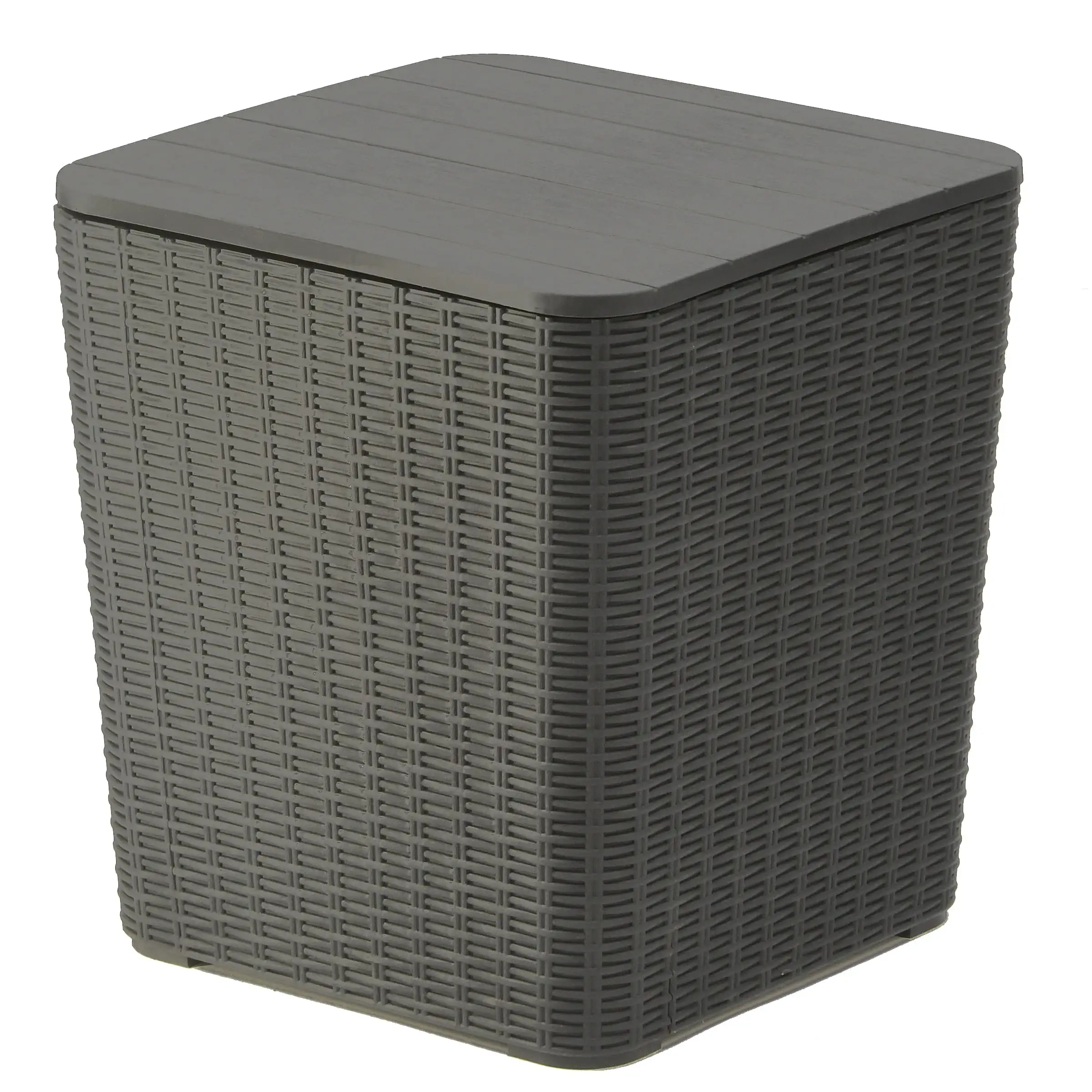 Arendal Collection Wicker Texture All-Weather Storage Box by National Tree Company