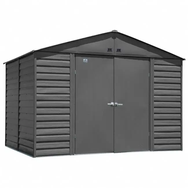 Arrow 10 x 8 ft. Steel Storage Shed. Charcoal