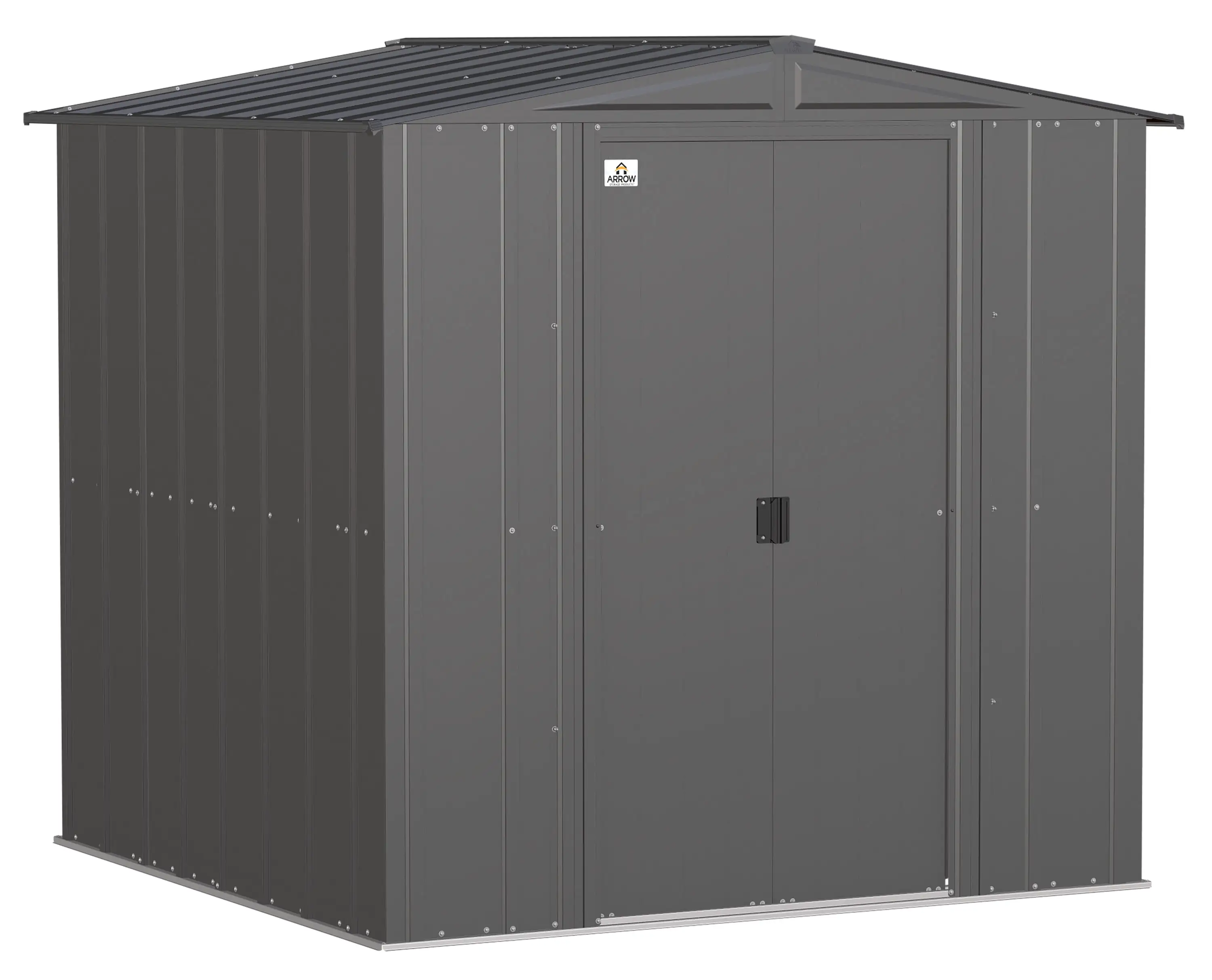 Arrow 6 x 6 ft. Classic Steel Outdoor Storage Shed. Charcoal