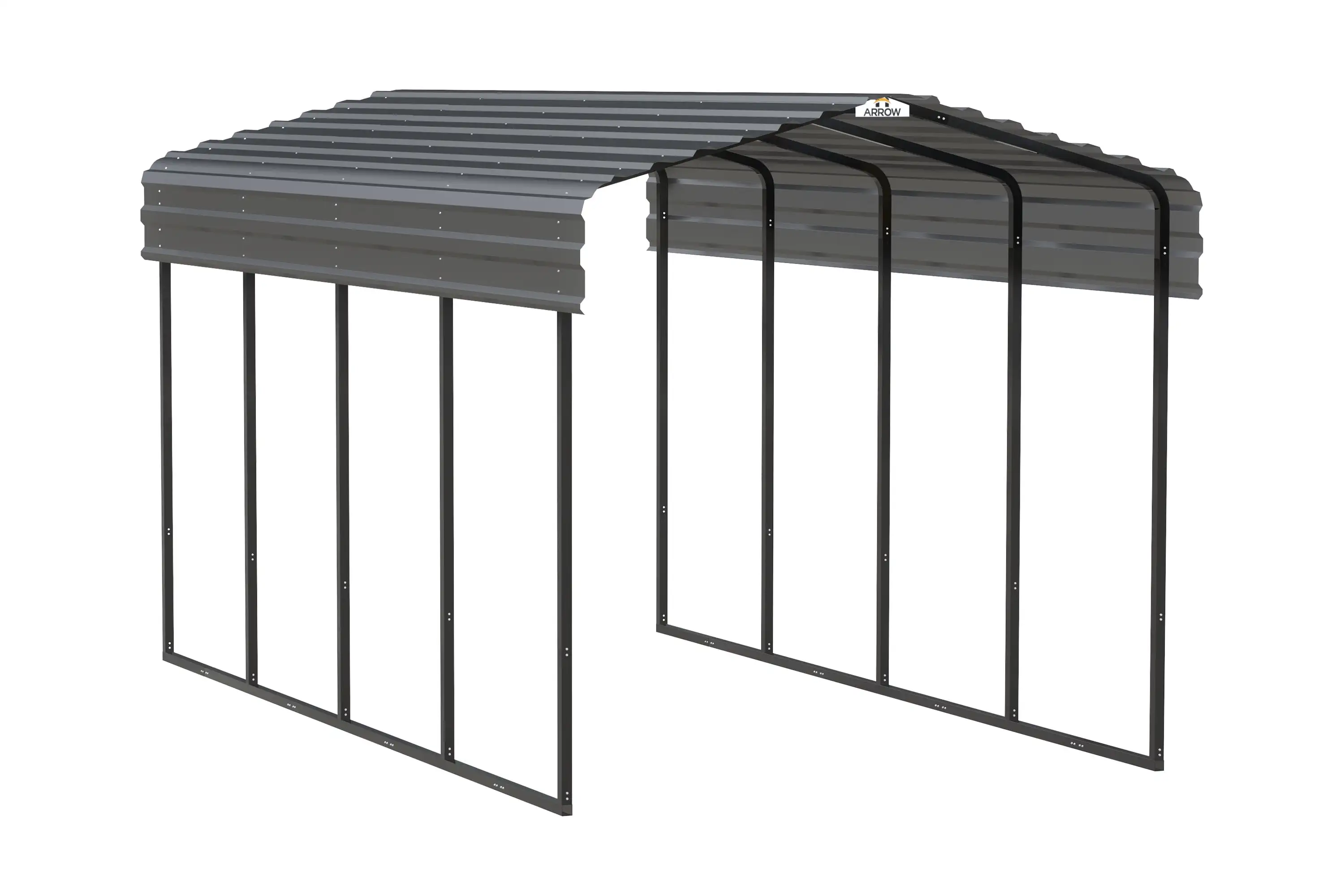 Arrow Carport. 10 ft. x 20 ft. x 9 ft. Charcoal