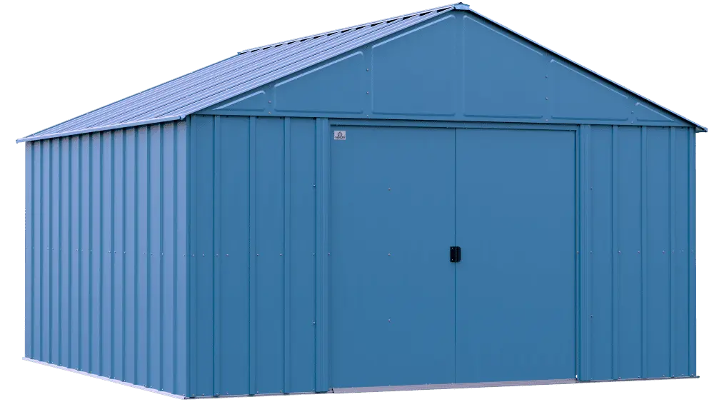 Arrow Classic Metal Shed. 12 x 12. Blue Grey