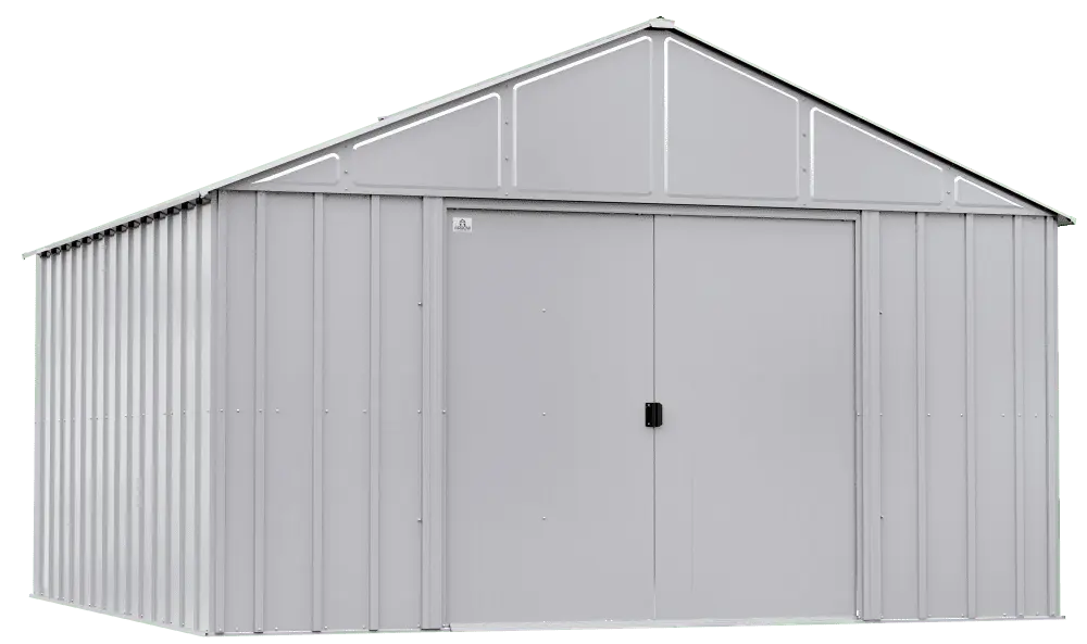 Arrow Classic Metal Shed. 12 x 12. Flute Grey