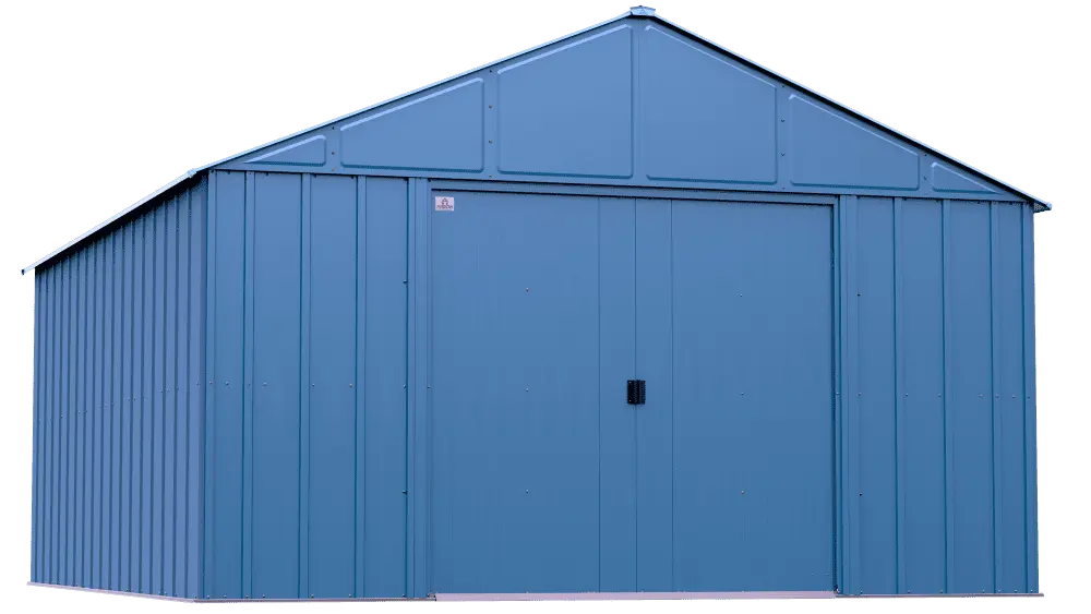 Arrow Classic Metal Shed. 12 x 14. Blue Grey