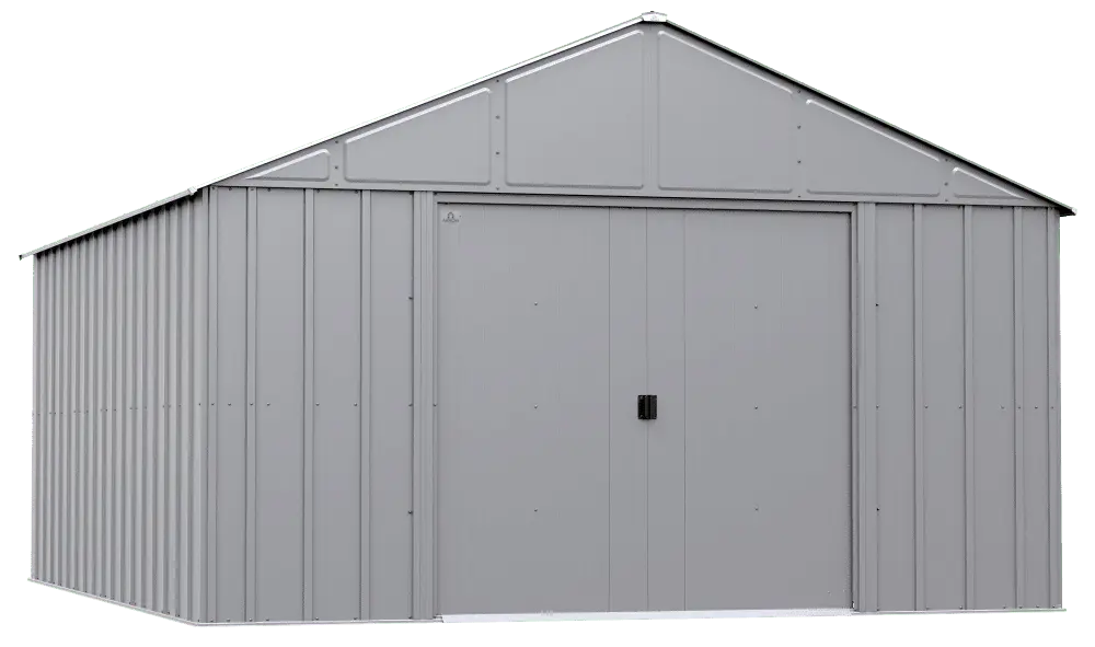 Arrow Classic Metal Shed. 12 x 14. Flute Grey