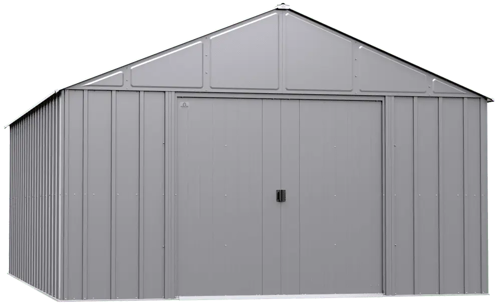 Arrow Classic Metal Shed. 12 x 17. Flute Grey