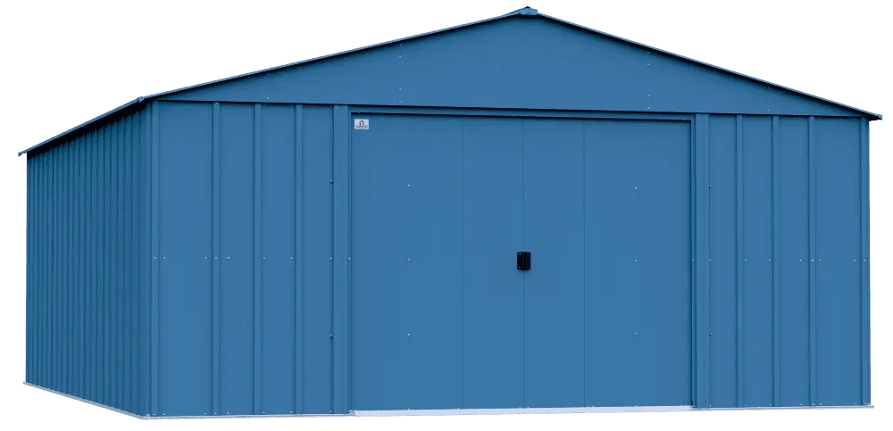 Arrow Classic Metal Shed. 14 x 17. Blue Grey