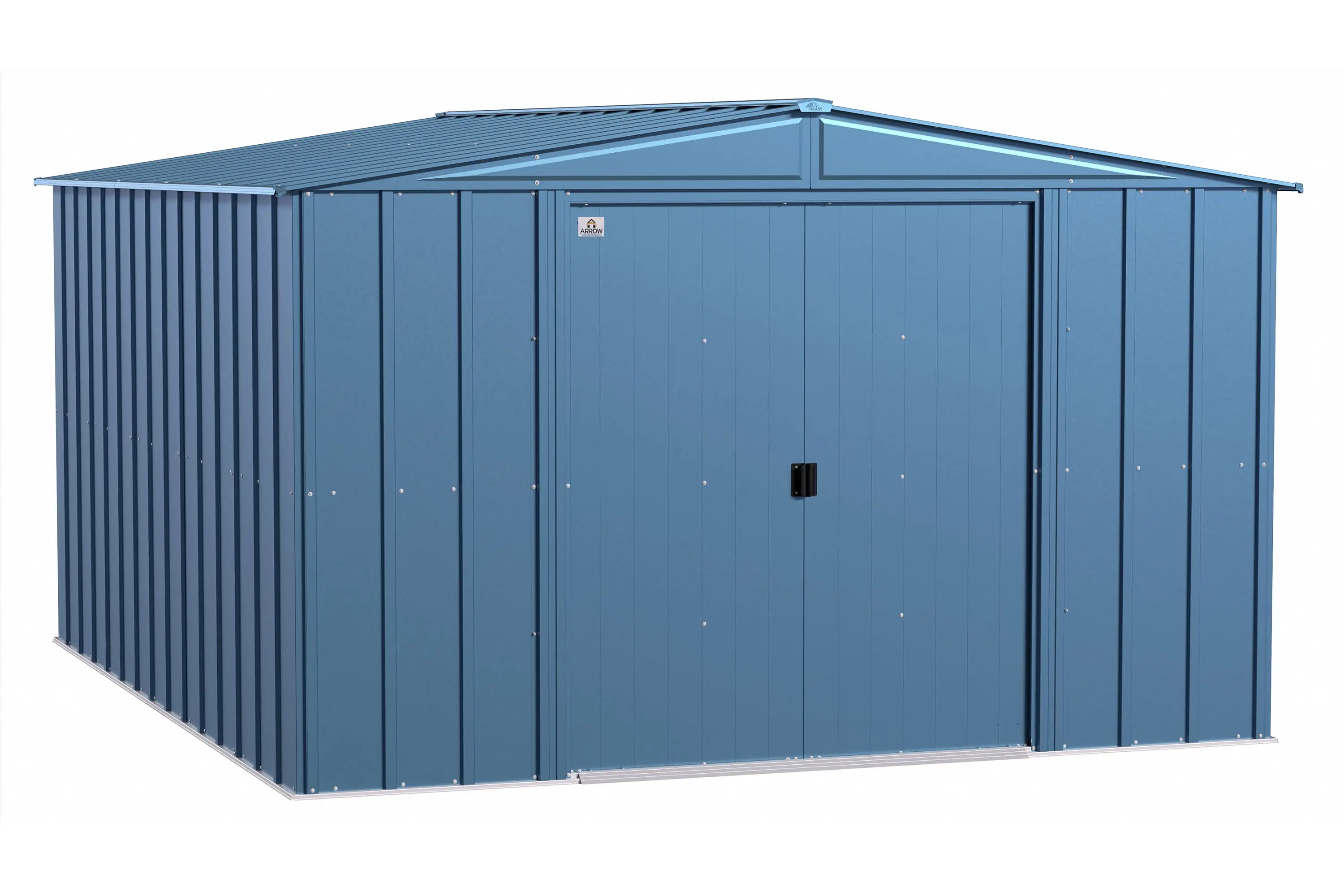 Arrow Classic Steel Storage Shed. 10x12. Blue Grey