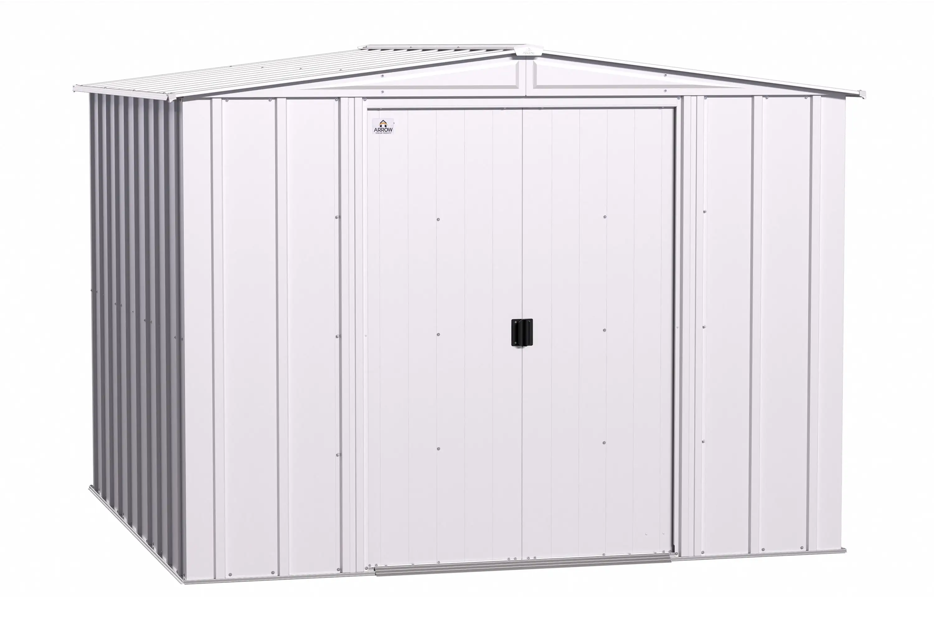 Arrow Classic Steel Storage Shed. 8x8. Flute Grey