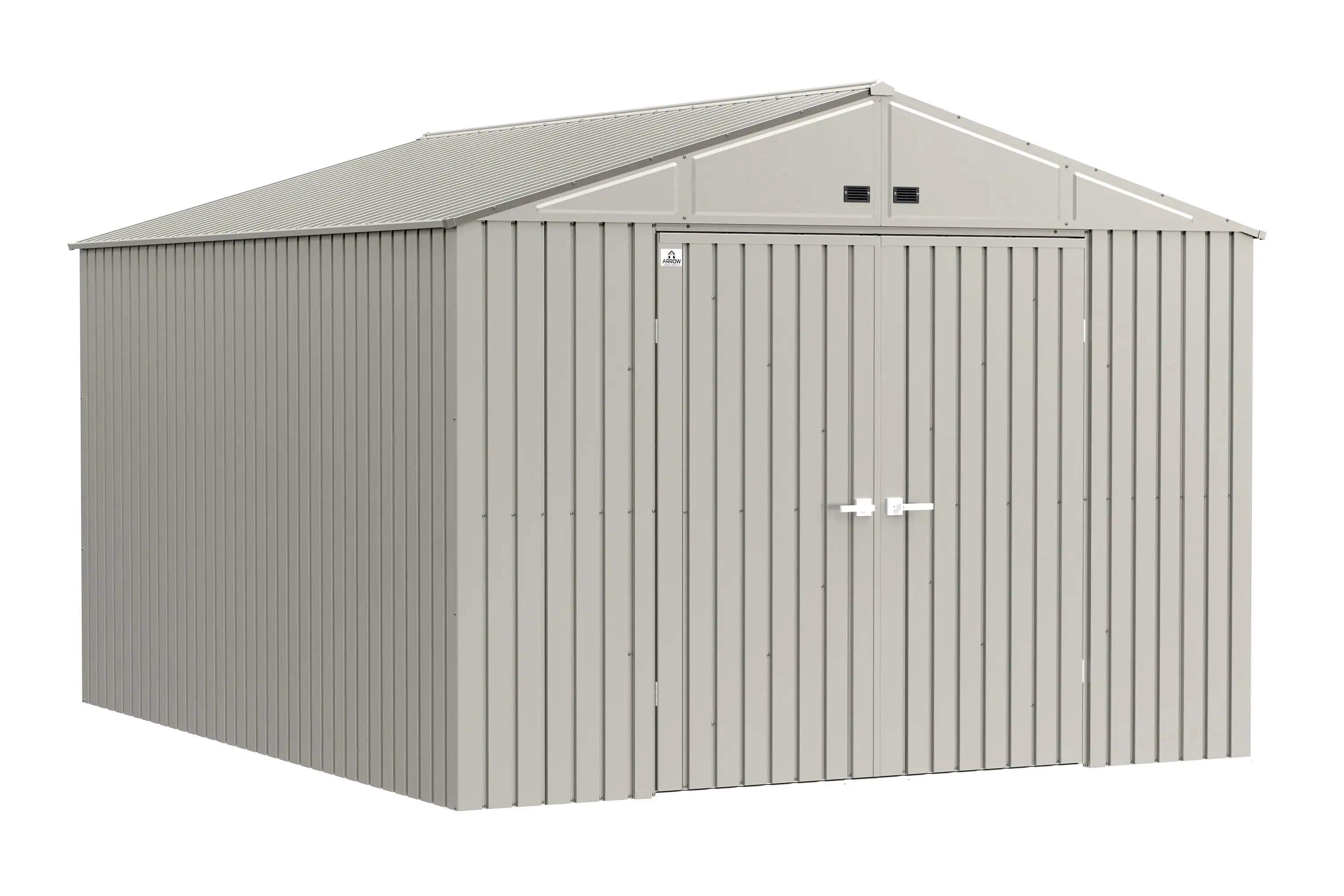 Arrow Elite Steel Storage Shed. 10X12. Cool Grey