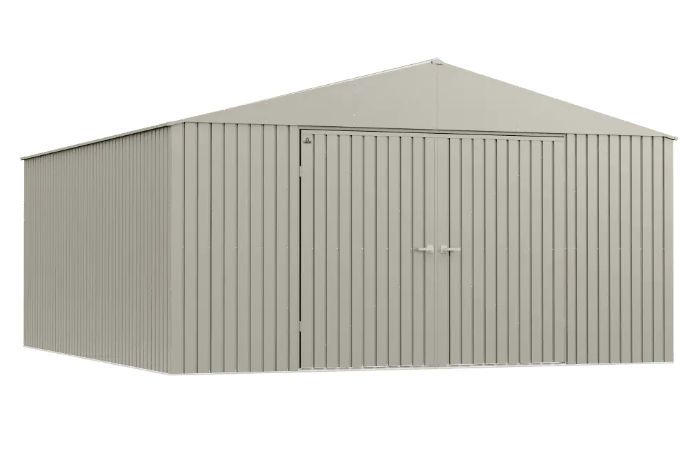 Arrow Elite Steel Storage Shed. 14x16. Cool Grey