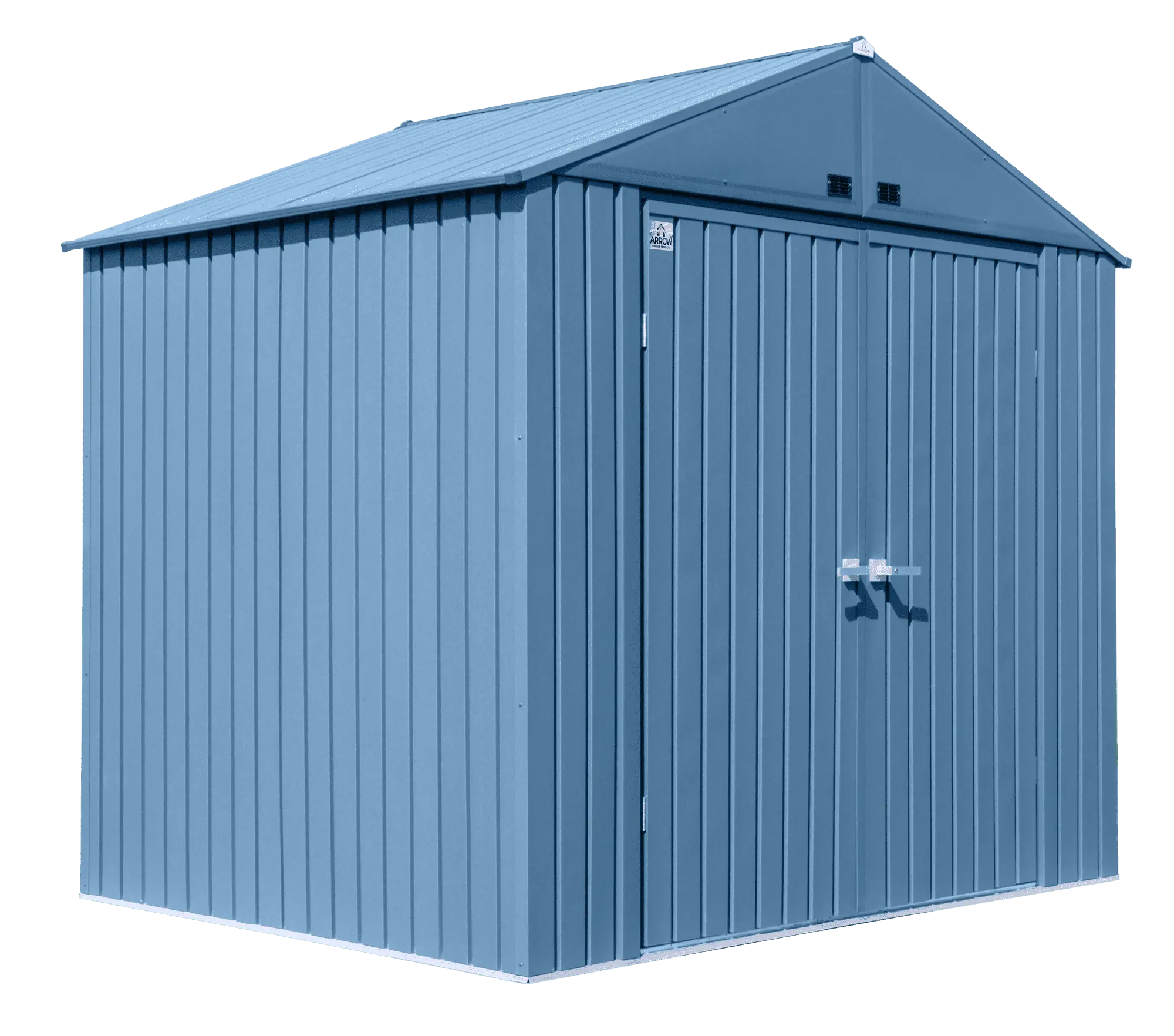 Arrow Elite Steel Storage Shed. 8x6. Blue Grey