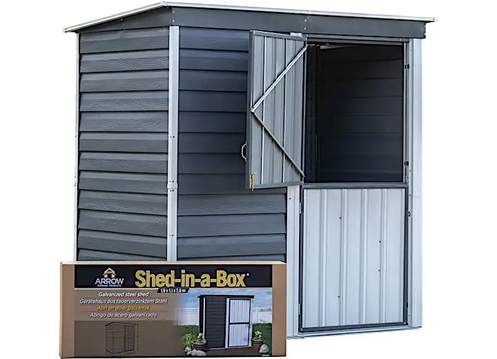 Arrow SBS64 6 x 4 ft. Shed in A Box Galvanized Steel Storage Shed