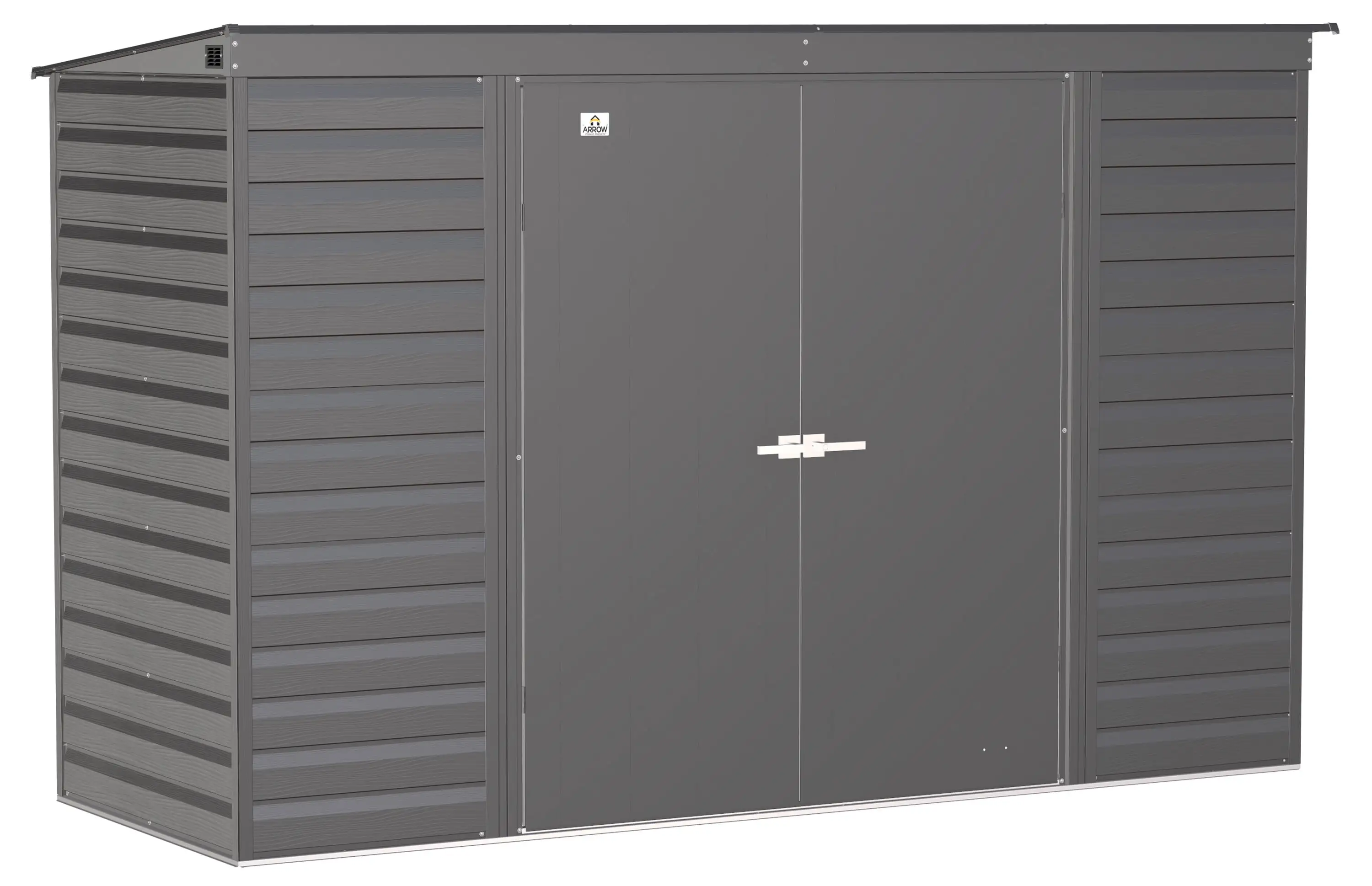 Arrow Select Steel Storage Shed. 10x4. Charcoal