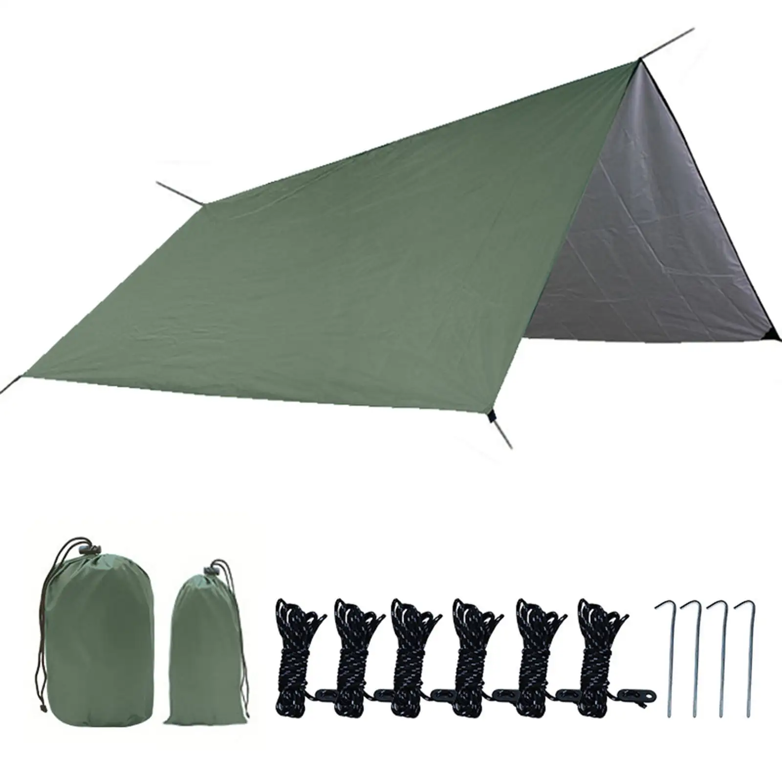 Avtoify Outdoor Light and DampproofWaterproof Sunshade Beach Awning Shade Tent Army Green