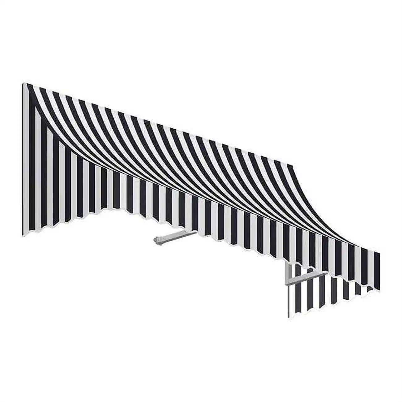 Awntech 3.38 ft. Nantucket Window & Entry Awning. Black & White - 31 x 24 in.