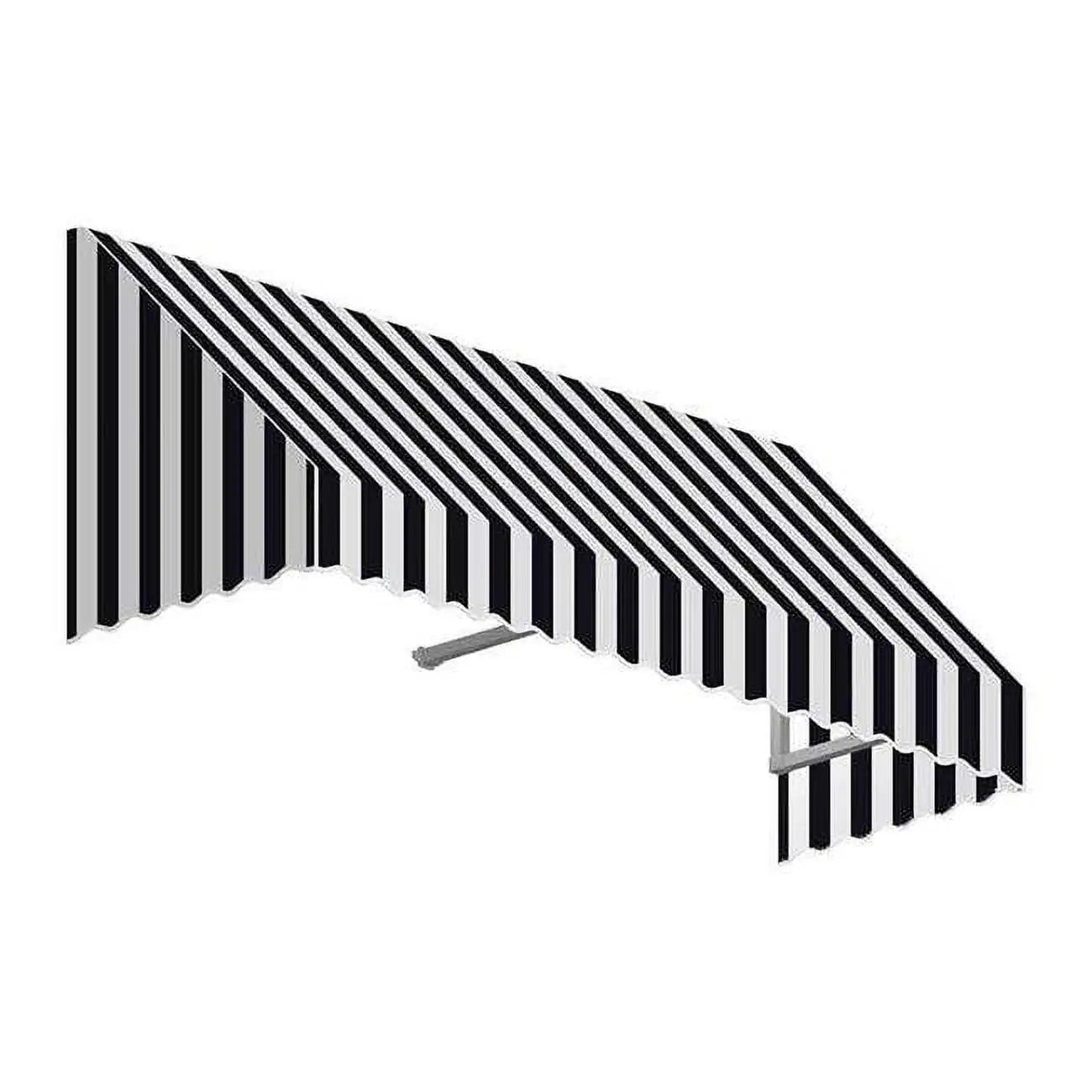 Awntech 3.38 ft. San Francisco Window & Entry Awning. Black & White - 16 x 30 in.