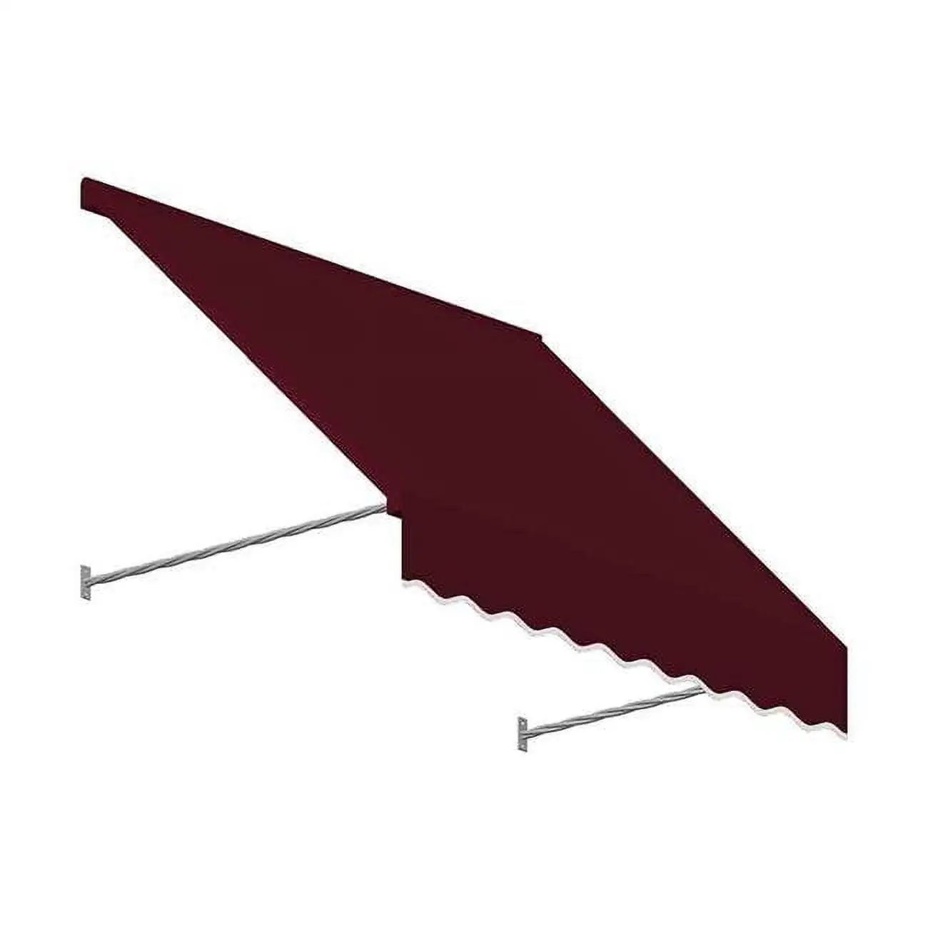 Awntech 3.38 ft. Santa Fe Twisted Rope Arm Window & Entry Awning. Burgundy - 44 x 24 in.