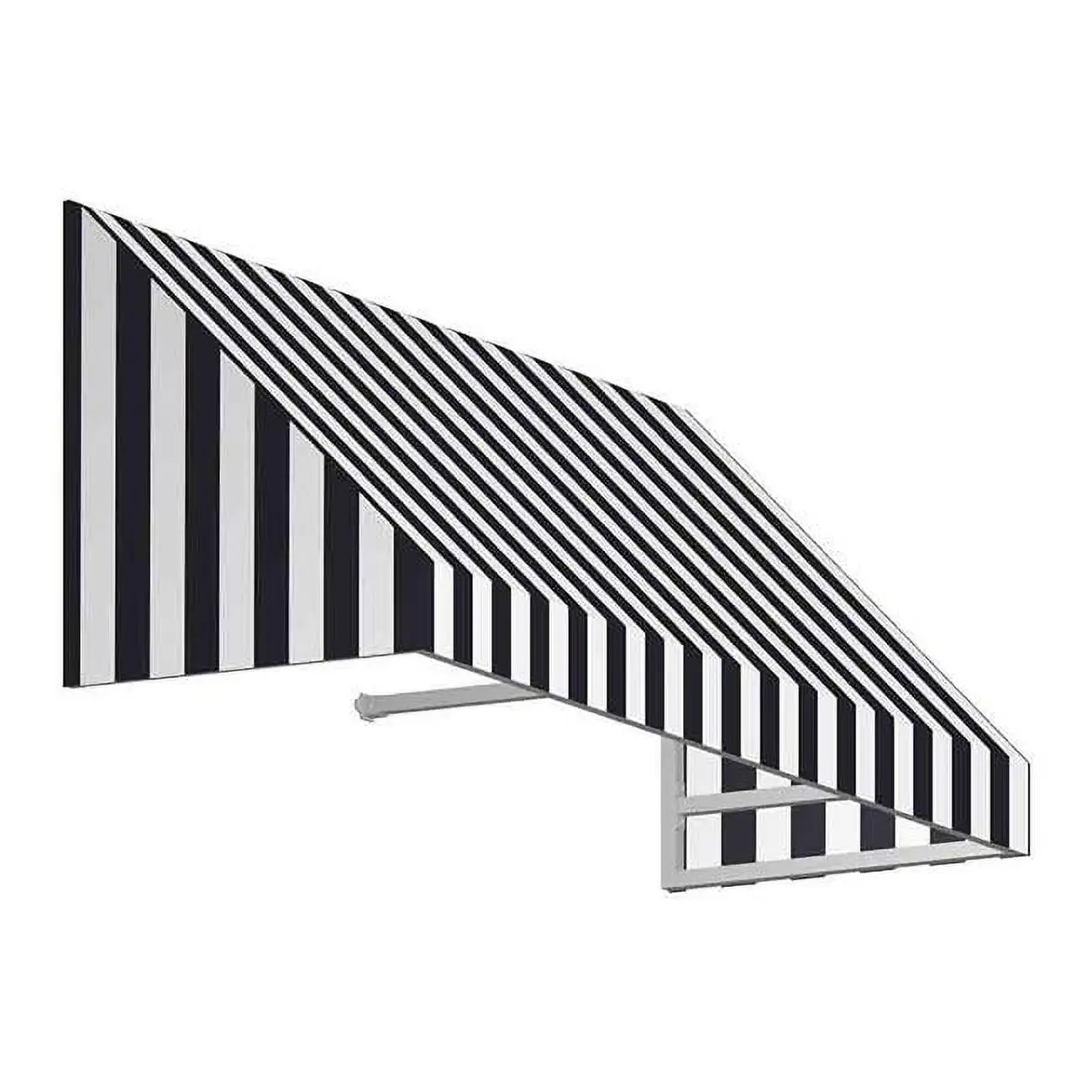 Awntech 4.38 ft. New Yorker Window & Entry Awning. Black & White - 16 x 30 in.