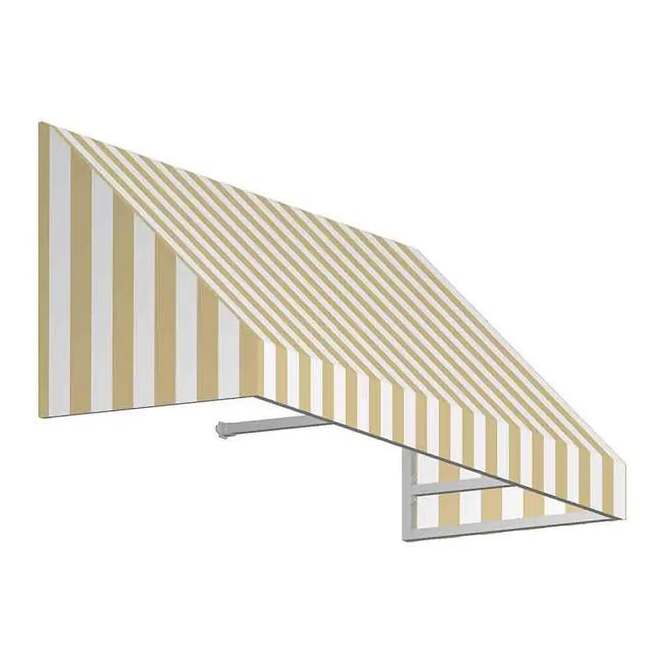 Awntech 4.38 ft. New Yorker Window & Entry Awning. Linen & White - 24 x 42 in.