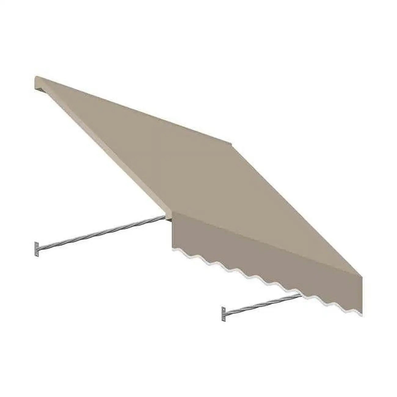 Awntech 4.38 ft. Santa Fe Twisted Rope Arm Window & Entry Awning. Linen - 31 x 12 in.