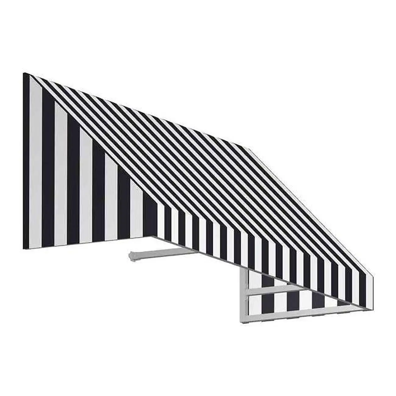 Awntech 5.38 ft. New Yorker Window & Entry Awning. Black & White - 24 x 42 in.