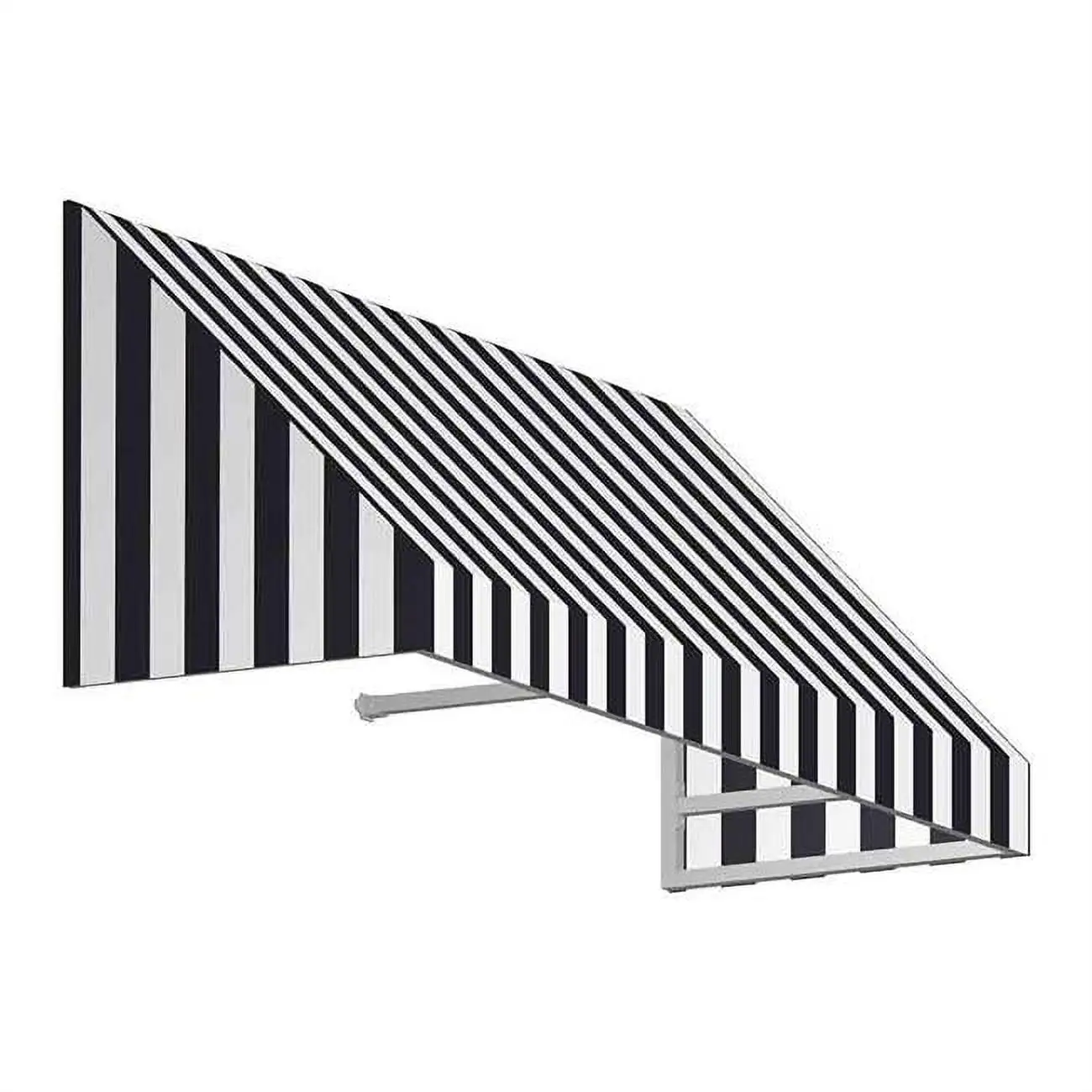 Awntech 8.38 ft. New Yorker Window & Entry Awning. Black & White - 31 x 24 in.