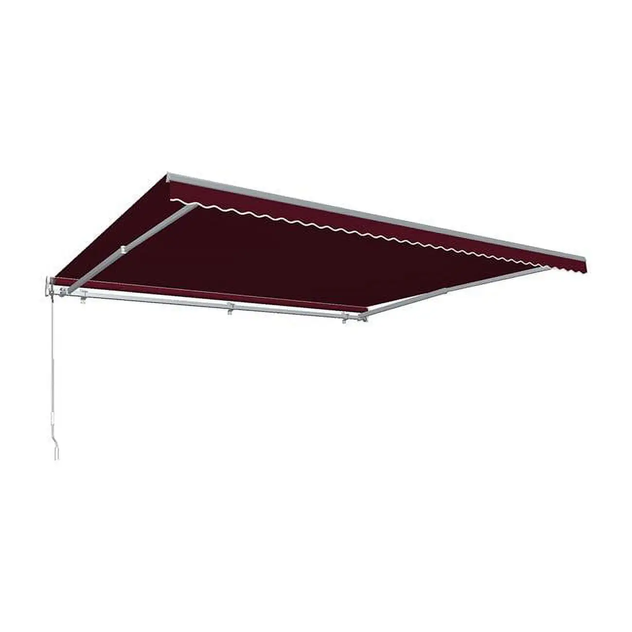 Awntech 8 ft. Maui Manual Retractable Awning, Burgundy - 78 in.