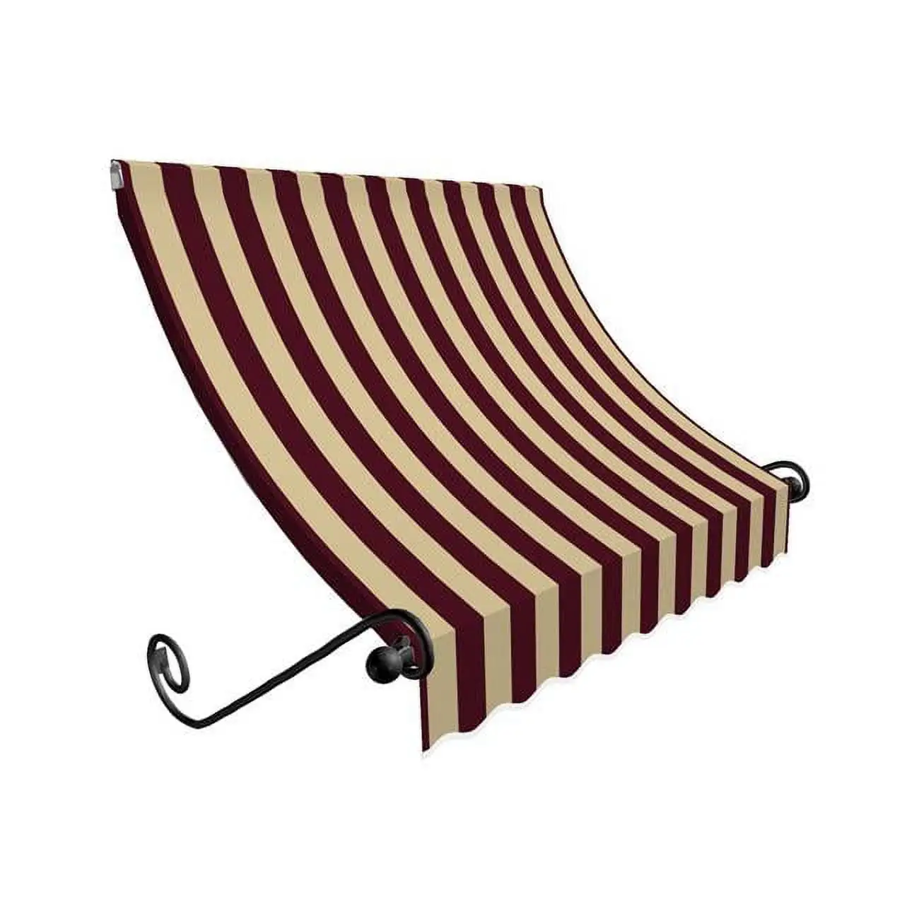 Awntech CH33-US-4BT 4.38 ft. Charleston Window & Entry Awning. Burgundy & Tan - 44 x 36 in.