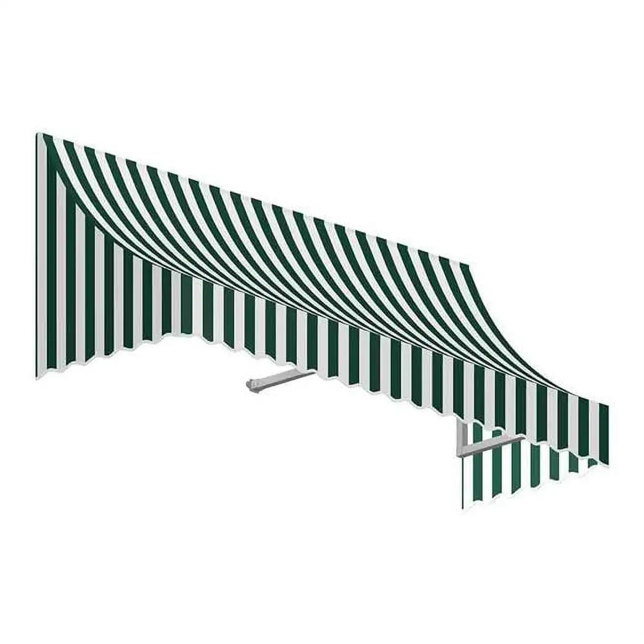 Awntech NT22-US-3FW 3.38 ft. Nantucket Window & Entry Awning. Forest Green & White - 31 x 24 in.