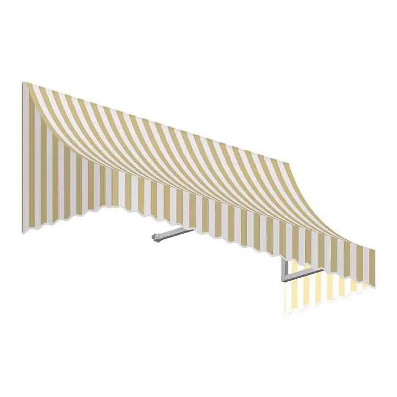 Awntech NT33-US-3LW 3.38 ft. Nantucket Window & Entry Awning. Linen & White - 44 x 36 in.